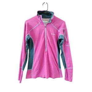 Columbia Jacket Size Small Women's S Fushia Pink Grey Lightweight 3/4 Athletic